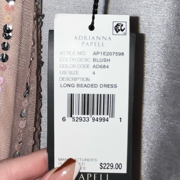 Adrianna Pappel dress, blush, size 4 - Picture 3 of 5